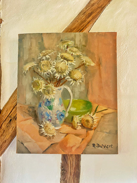 Huile sur toile bouquet de fleurs