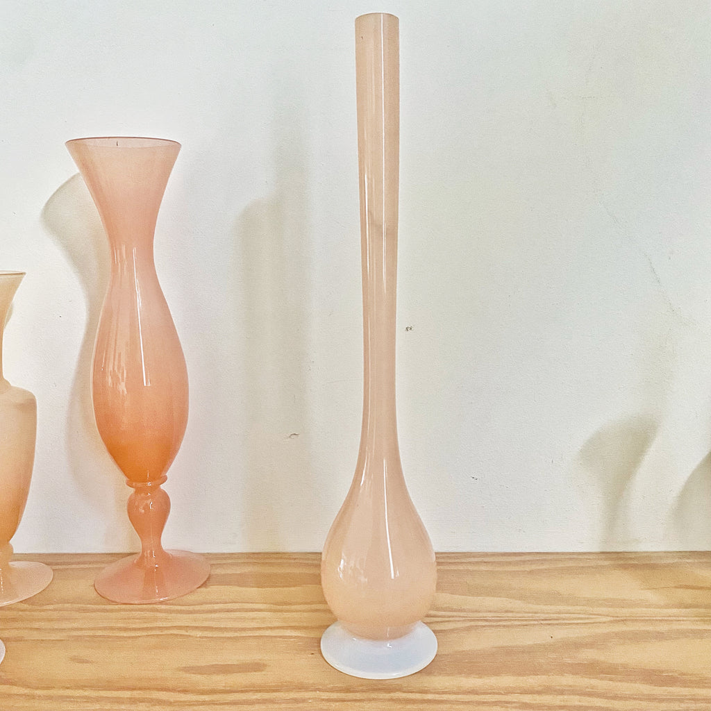 Vase opaline rose