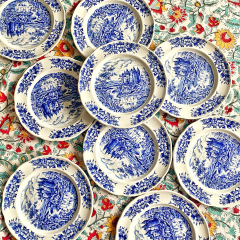 9 grandes assiettes porcelaine