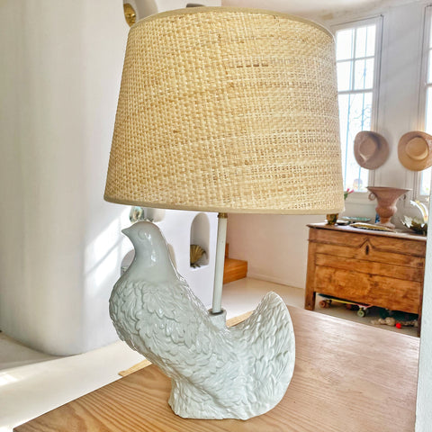 Lampe oiseau céramique