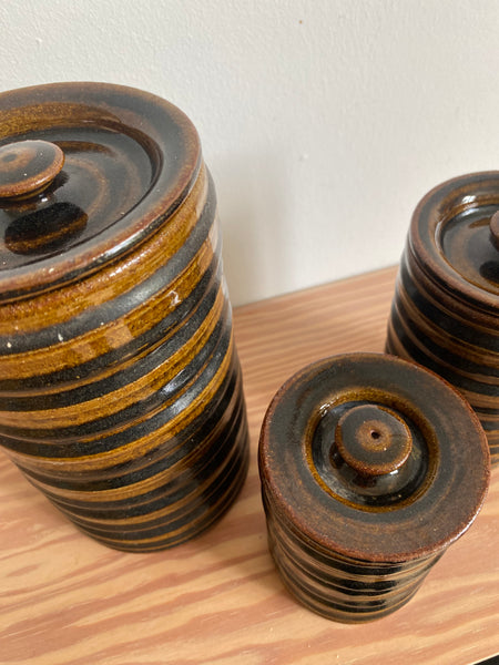 3 grands pots céramique vintage